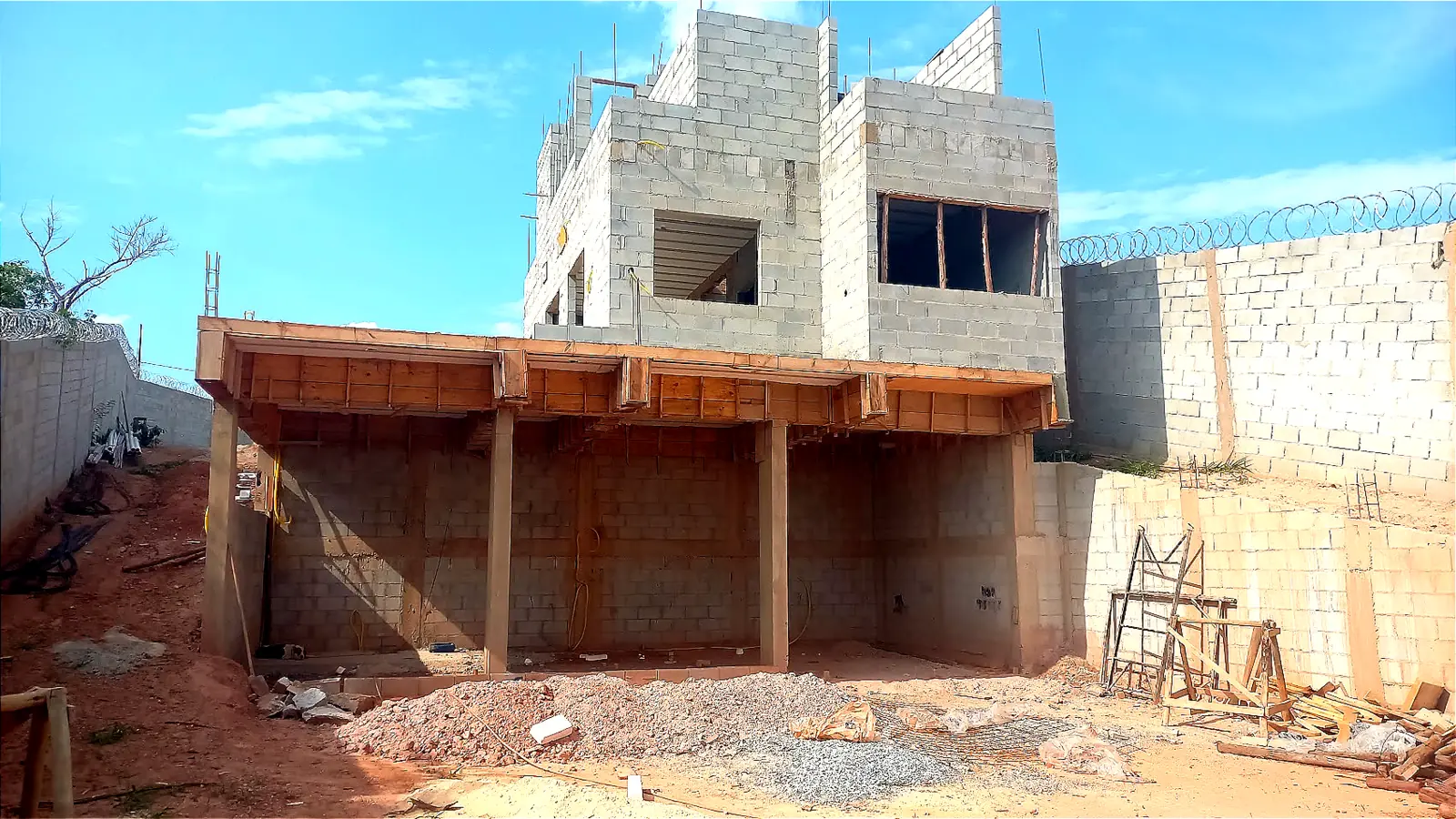 Estrutura residencial em execução